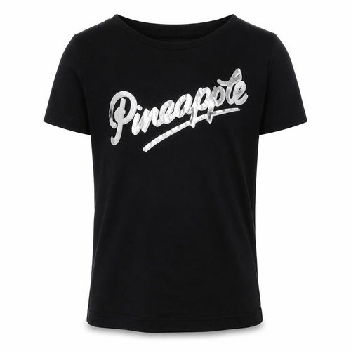 Pineapple Girls Black Graphic T-Shirt Age 9-10 Years