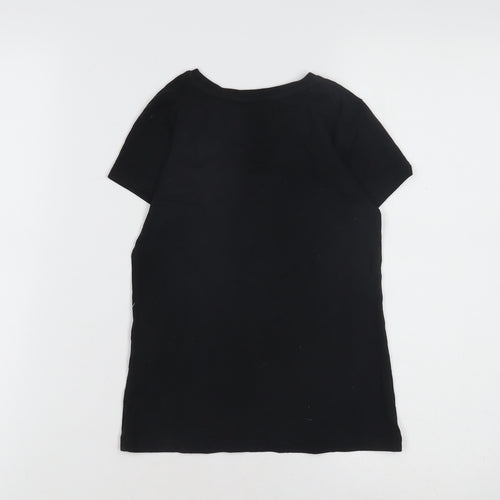 Pineapple Girls Black Graphic T-Shirt Age 9-10 Years