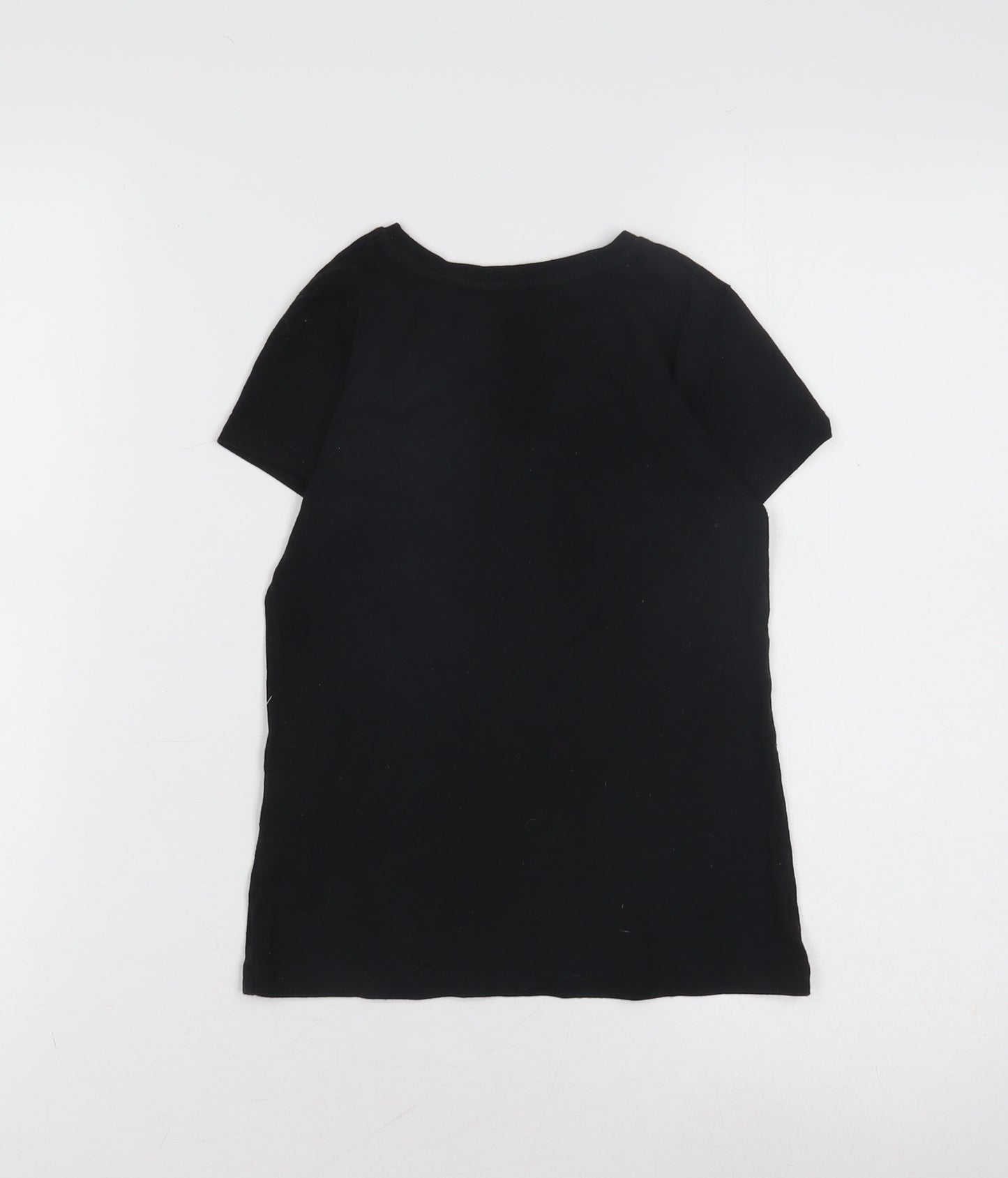 Pineapple Girls Black Graphic T-Shirt Age 9-10 Years