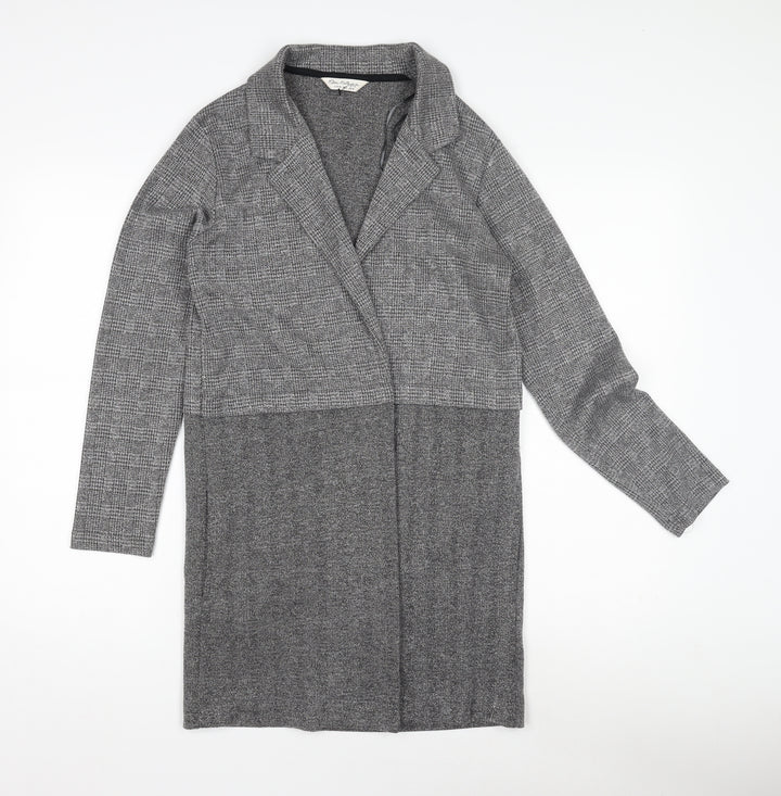Miss Selfridge Grey Checked Coatigan UK 10 for Women
