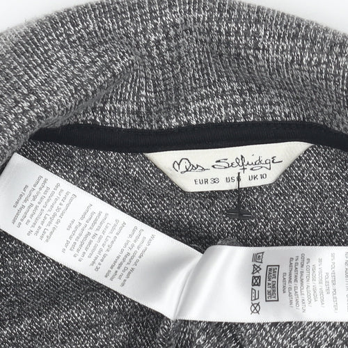 Miss Selfridge Grey Checked Coatigan UK 10 for Women