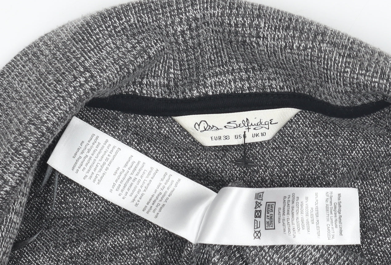 Miss Selfridge Grey Checked Coatigan UK 10 for Women