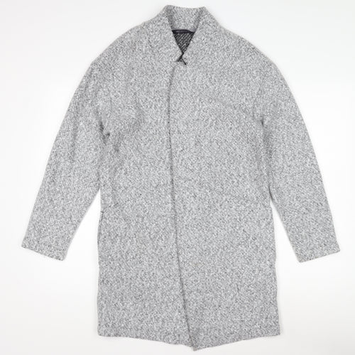 Marks and Spencer Women's Grey Wool Overcoat Size 10