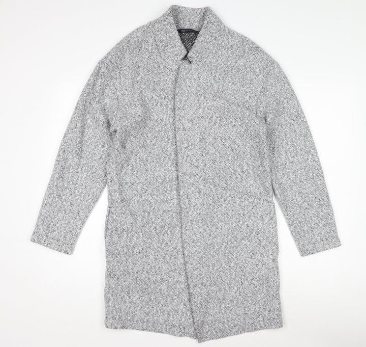 Marks and Spencer Women's Grey Wool Overcoat Size 10