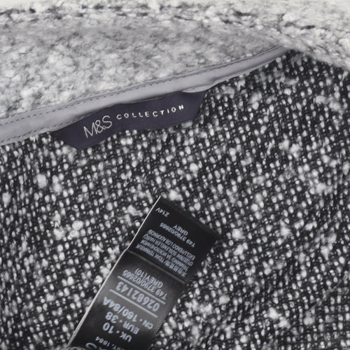 Marks and Spencer Women's Grey Wool Overcoat Size 10