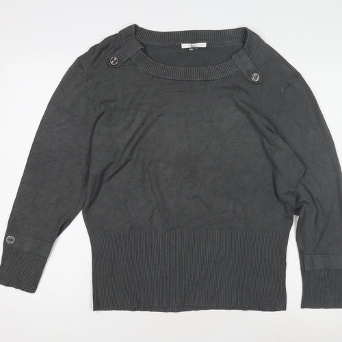 Kiss Collection Women's Black XL Boat Neck Jumper