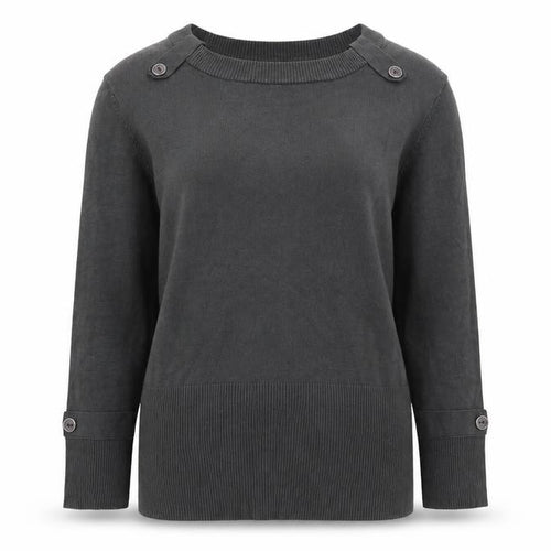 Kiss Collection Women's Black XL Boat Neck Jumper