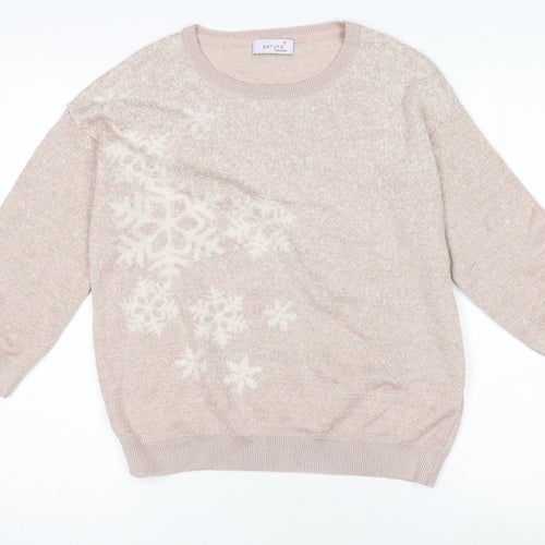 Marks and Spencer Women's Beige Pullover Jumper Size 12
