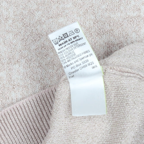 Marks and Spencer Women's Beige Pullover Jumper Size 12