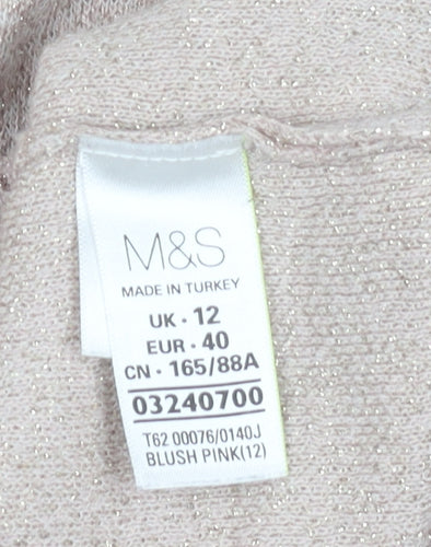 Marks and Spencer Women's Beige Pullover Jumper Size 12