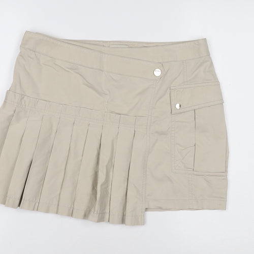 Karen Millen Women's Beige Pleated Skirt Size 14