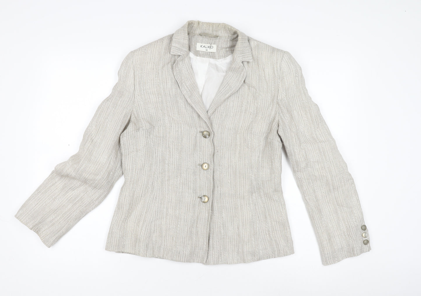 Kaliko Beige Linen Blazer Women's Size 10