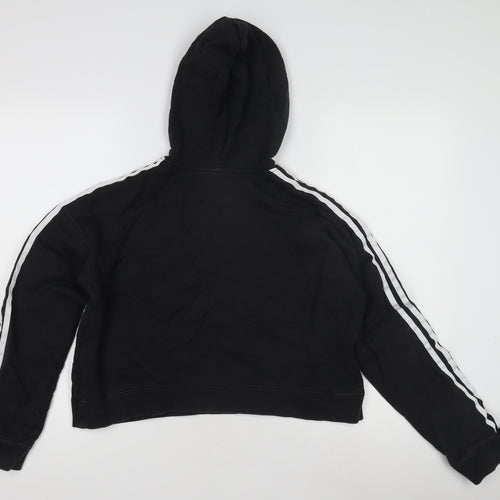 Adidas Kids Black Pullover Hoodie L Unisex Sports Style