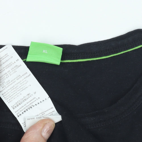 BOSS Men's Black XL T-Shirt Logo Short Sleeve