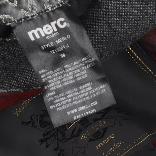 Merc London Grey Wool Men's Blazer Jacket 38
