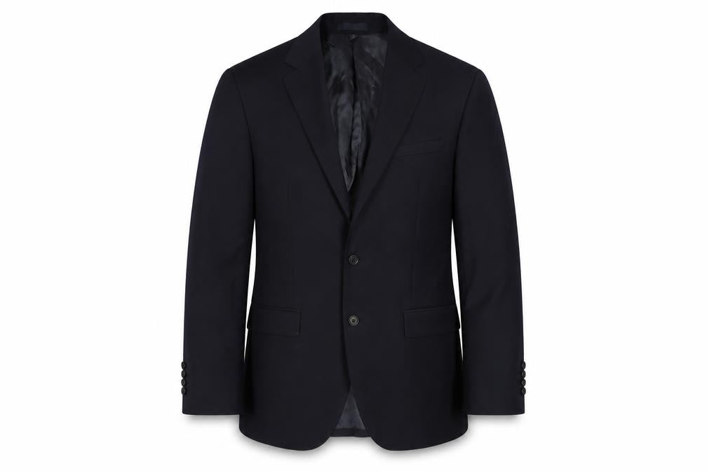 Front view of Marks & Spencer Men's Blue Wool Blazer, L, Formal
