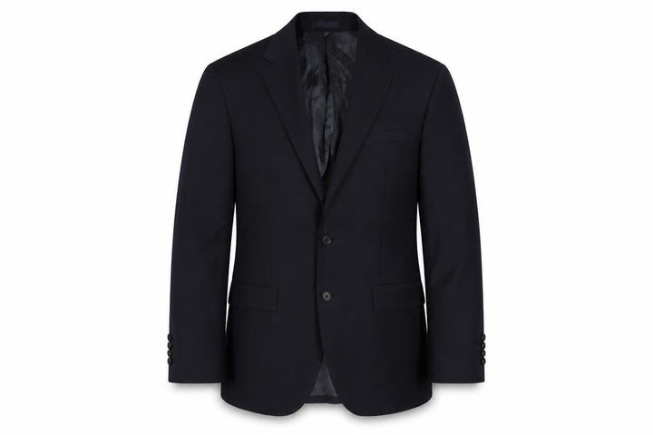 Front view of Marks & Spencer Men's Blue Wool Blazer, L, Formal