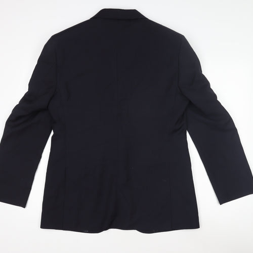 Marks and Spencer Men's Blue Wool Blazer, L, Formal