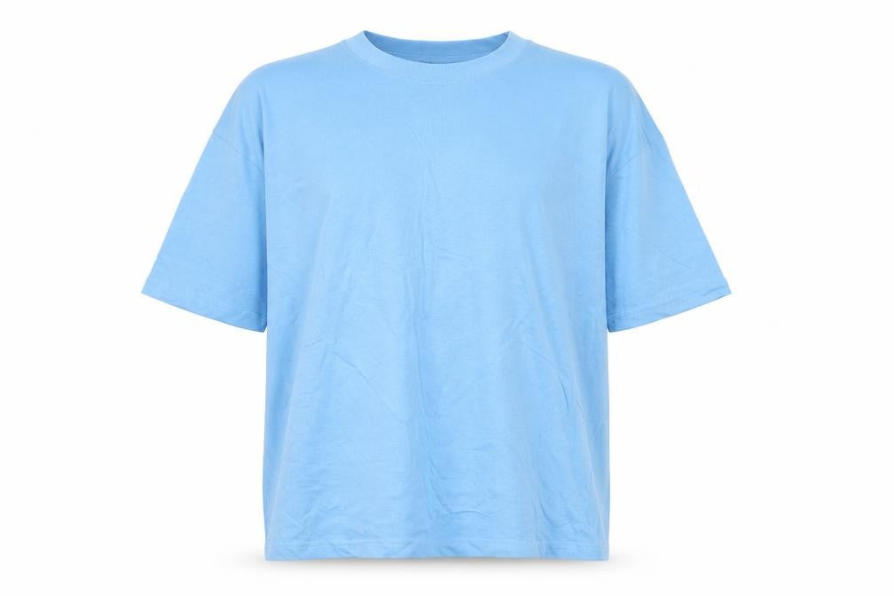 Front view of Mud Ice Gravel Men's Blue Medium Crew Neck T-Shirt
