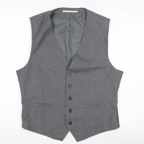 Burton Grey Men's Waistcoat Medium 38-40" Formal Wear