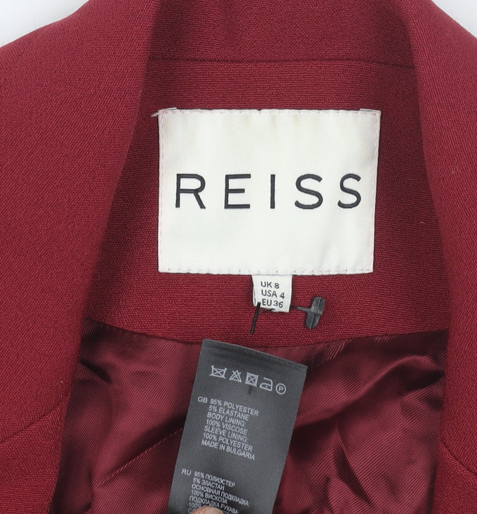 Reiss Women's Red Slim Fit Blazer UK 8