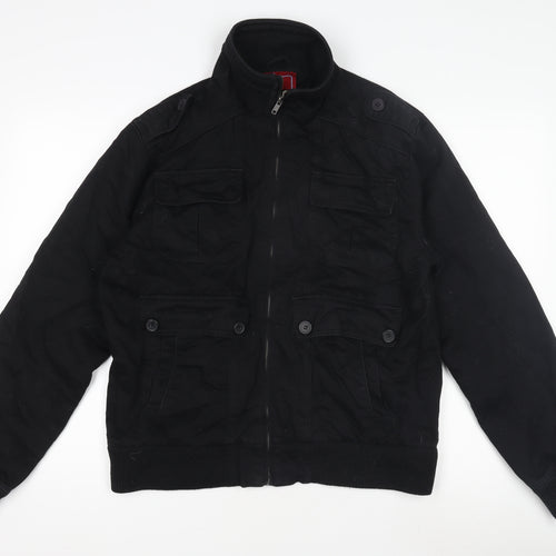 Topman Men's Black Military Jacket Size L
