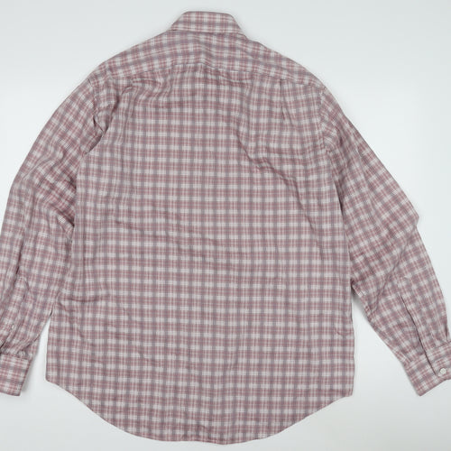 Marks and Spencer Men's Red Check Shirt L