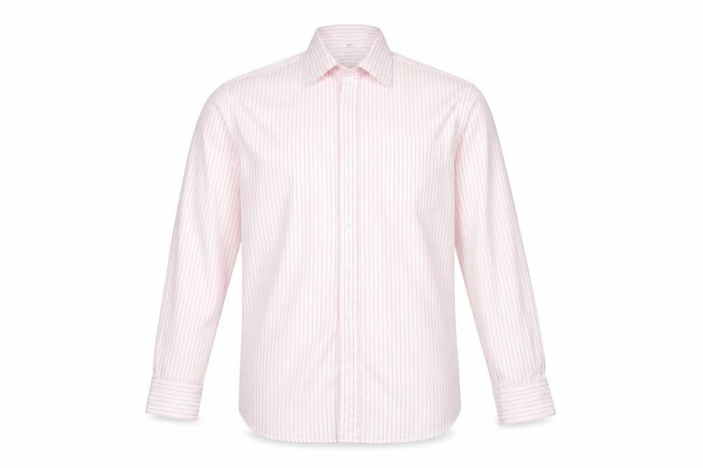 Baumler Pink Striped Men's Shirt, size 17.