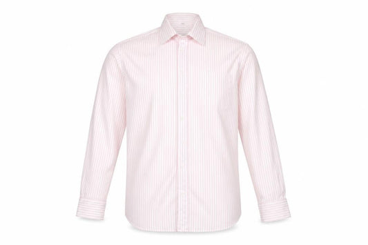 Baumler Pink Striped Men's Shirt, size 17.
