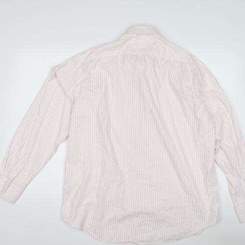 Baumler Pink Striped Men's Shirt, size 17.