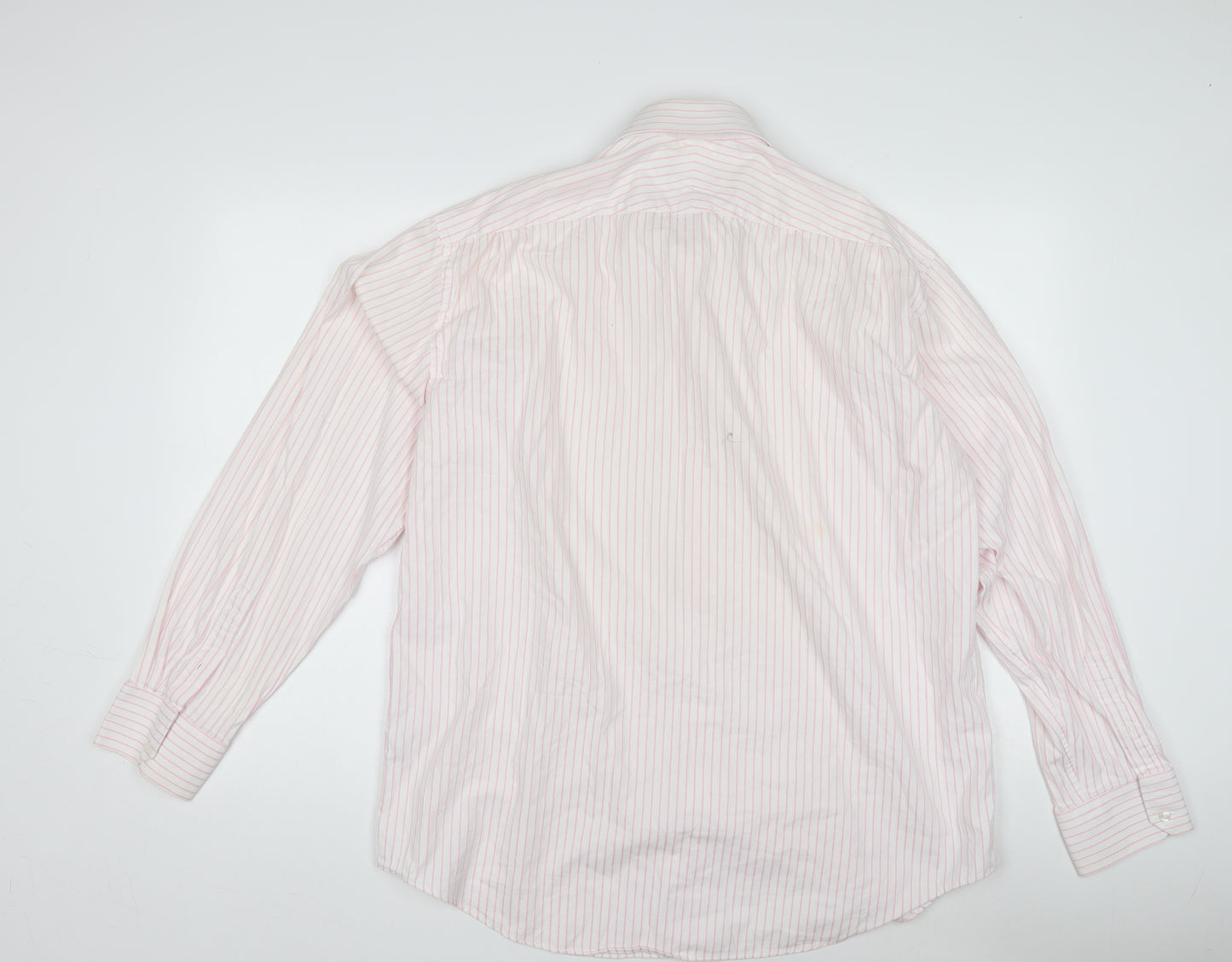 Baumler Pink Striped Men's Shirt, size 17.