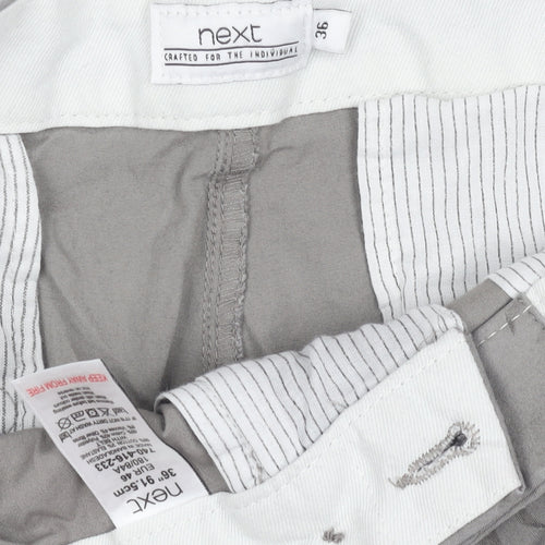 Next Men's Grey Chino Shorts Size 36 Floral Print