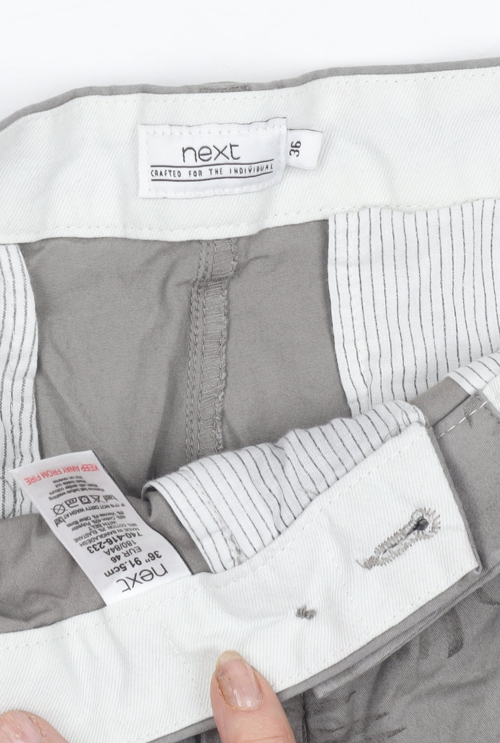 Next Men's Grey Chino Shorts Size 36 Floral Print