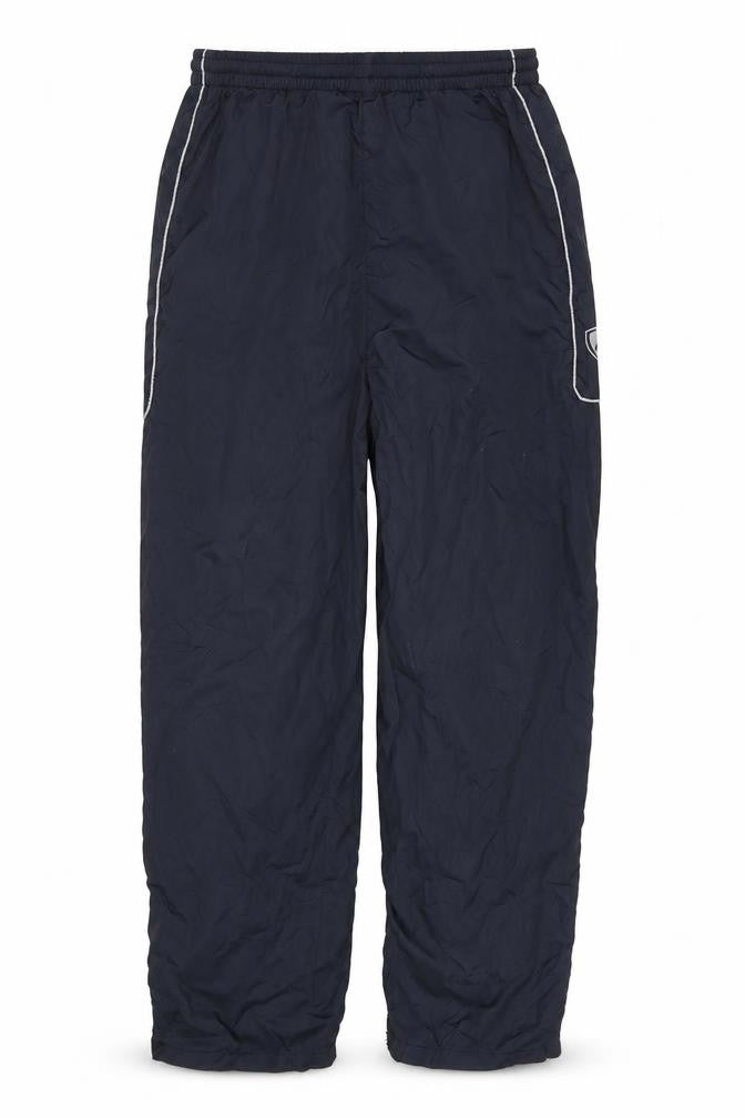 Front view of Men's Black Rain Trousers, size L, Elastic Waist