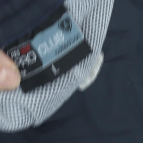 Men's Black Rain Trousers, Size L, Elastic Waist