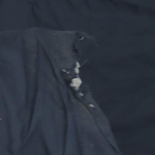 Men's Black Rain Trousers, Size L, Elastic Waist