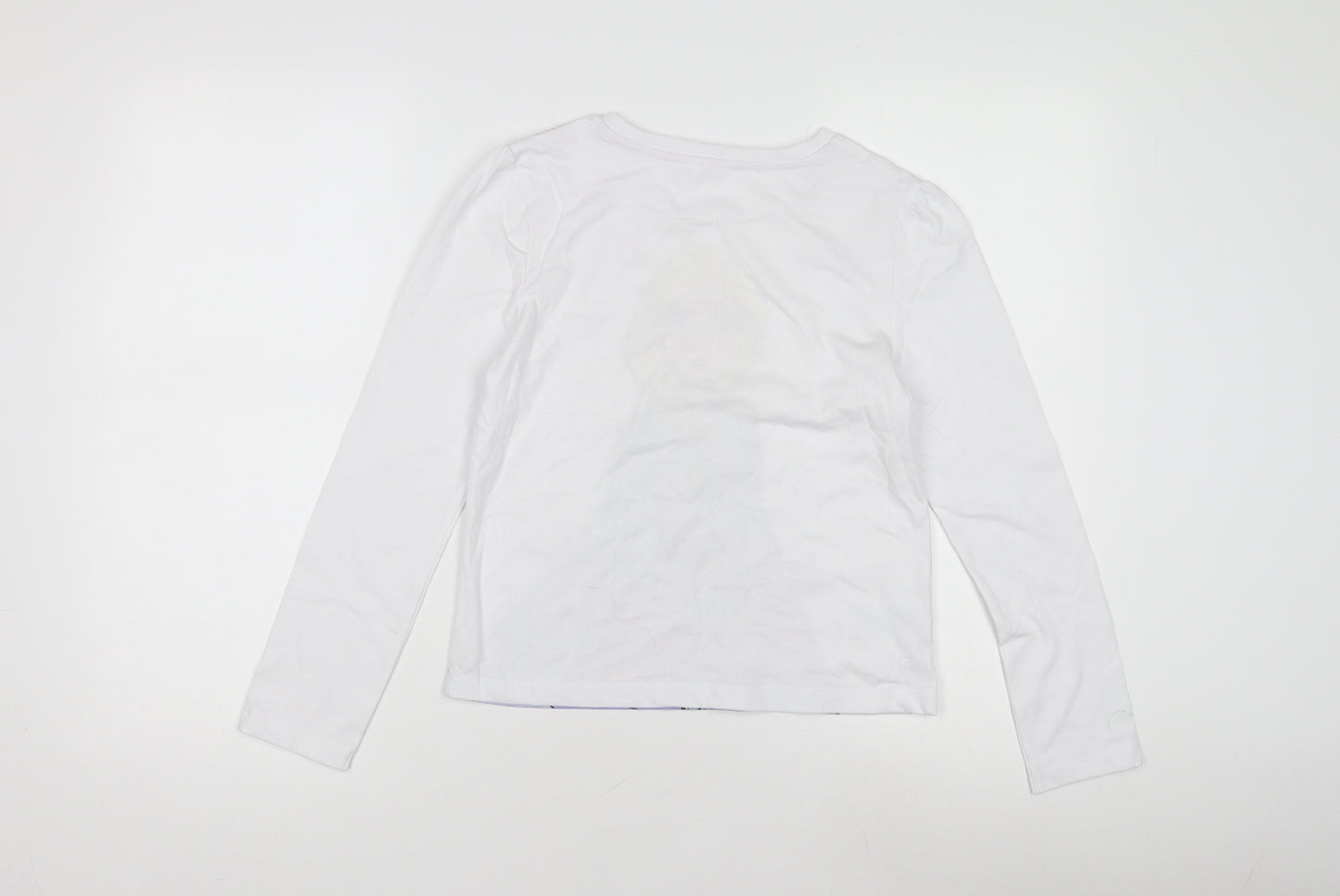 Disney Frozen Elsa Girls White T-Shirt 11-12 Years Long Sleeve