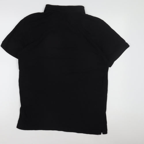 Men's Black Polo Shirt M Regular Fit