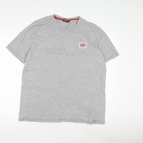 Great Britain Men's Grey Jersey T-Shirt Large Crew Neck