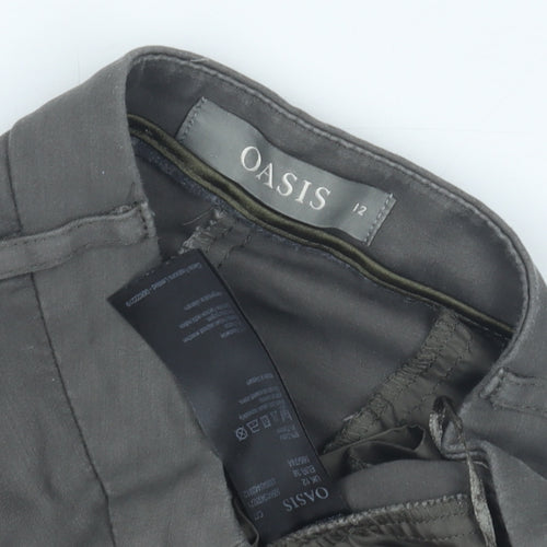 Oasis Grey Women's Trousers Size 12 Regular Fit