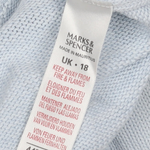 Marks and Spencer Women's Blue Pullover Jumper Size 18