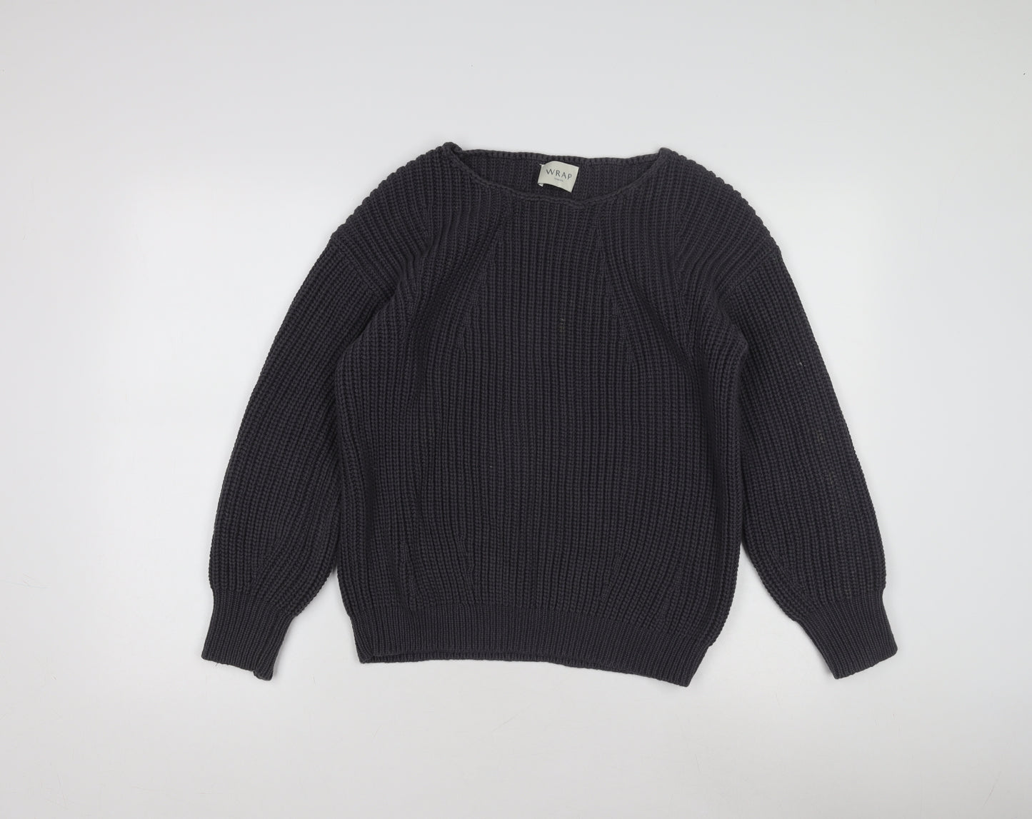 Wrap Women's Black Pullover Jumper, Size 18, Relaxed Fit