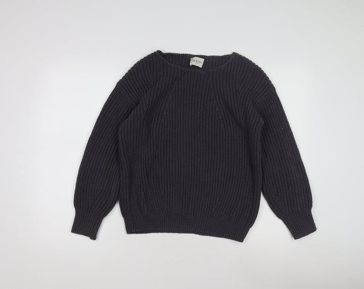 Wrap Women's Black Pullover Jumper, Size 18, Relaxed Fit