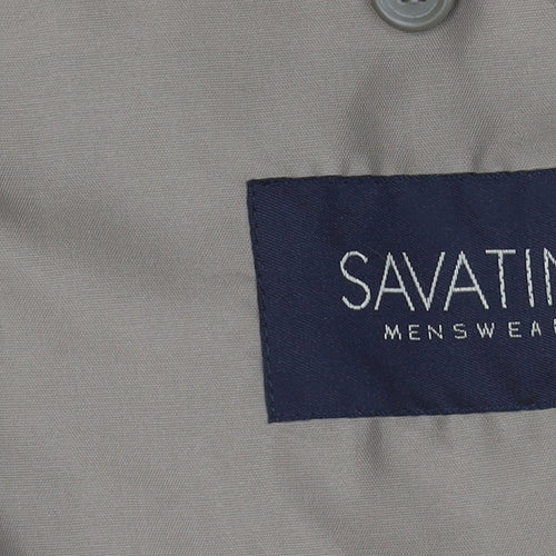 Savatini Men's Grey Blazer, Size 40