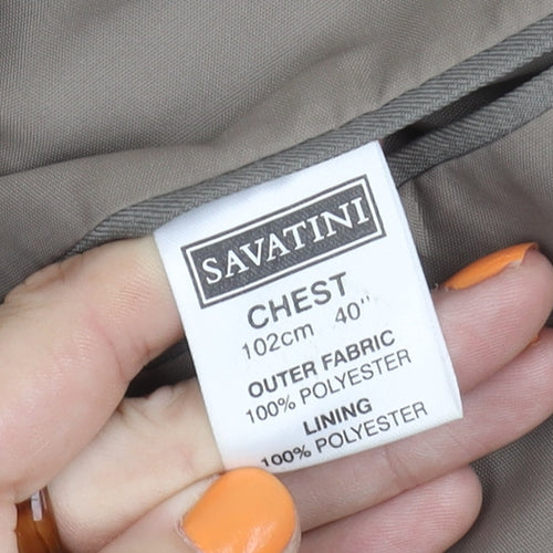 Savatini Men's Grey Blazer, Size 40