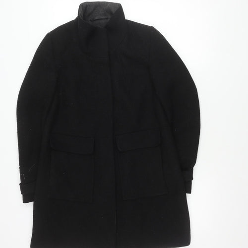 Next Women's Black Coat Size 8 with Polyester Blend