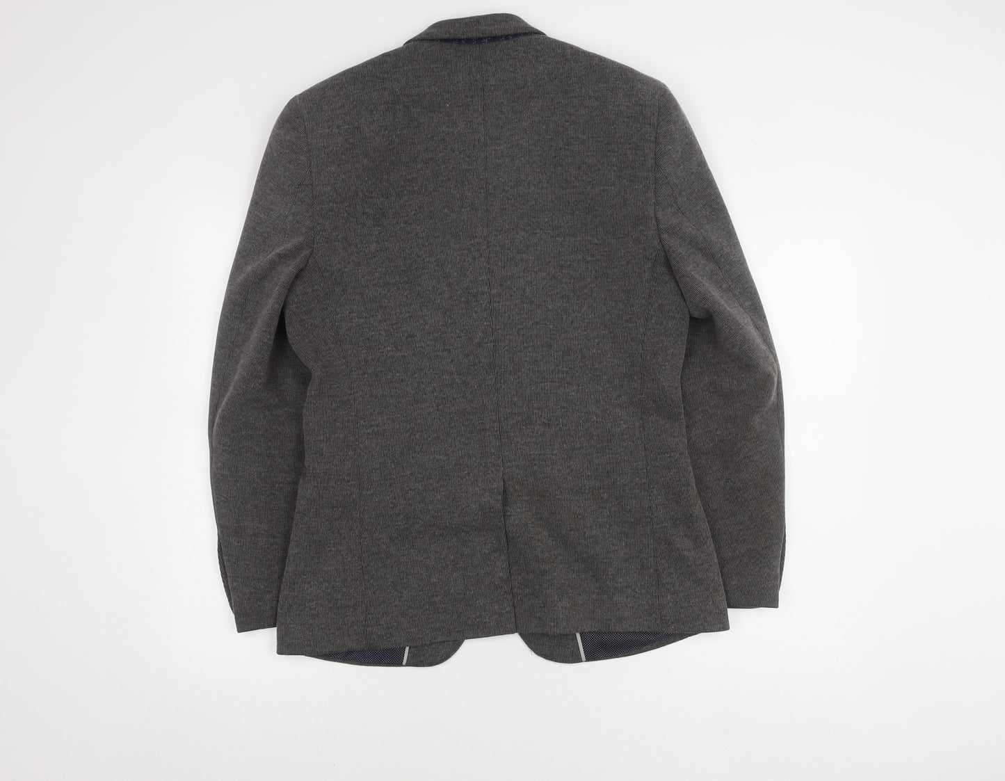 Harry Brown Grey Men's Blazer, Size 38R, Casual, Two-Button
