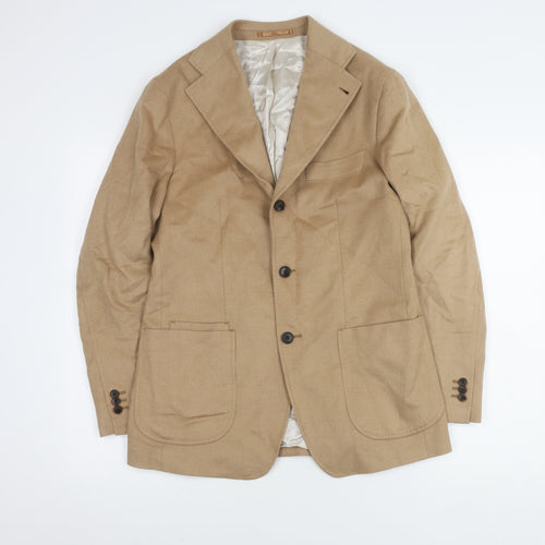 Sarto Men's Beige Camel Blazer M - Elegant Tailoring