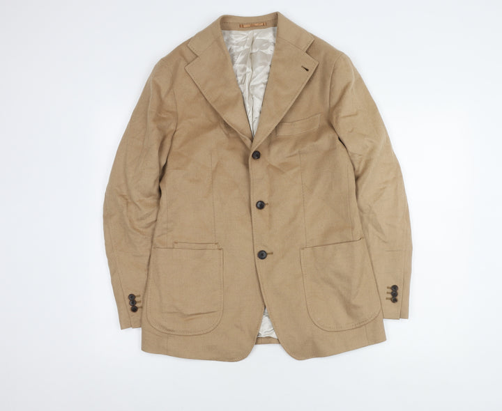 Sarto Men's Beige Camel Blazer M - Elegant Tailoring