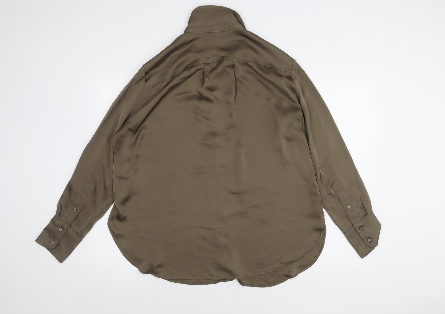 H&M Women’s Brown Button-Up Shirt Size 12